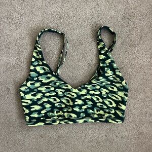 Aerie Green and Yellow Leopard Print Top